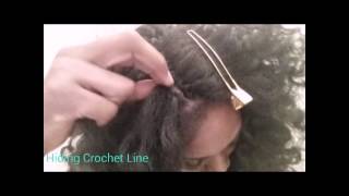 How to Hiding Crochet Braid Line [upl. by Araeic]