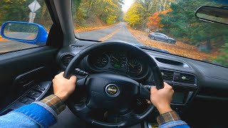 JDM Swapped 2002 Subaru WRX  POV Autumn Drive 4K 🍂 [upl. by Dasha]