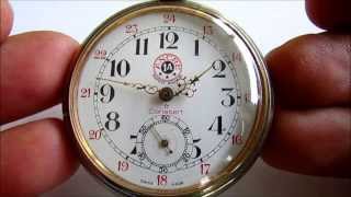 Cortebert flying whell Railway pocket watch [upl. by Carlin]