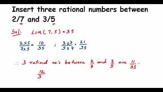 Insert three rational numbers between 27 and 35  how to find rational numbers rational numbers [upl. by Valma]