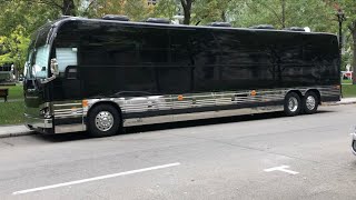 Prevost X345 VIP Campers Spotted in Downtown Montreal [upl. by Nylesaj37]