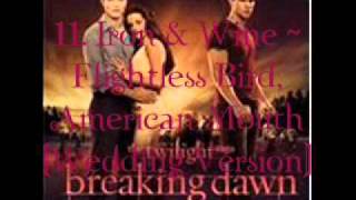 11 Iron amp Wine  Flightless Bird American Mouth Breaking Dawn  part 1 Soundtrack Audio [upl. by Yehtomit]