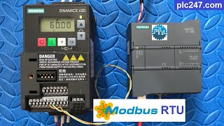 Siemens S7 1200 quotModbus RTUquot Sinamics V20 VFD [upl. by Schreck]