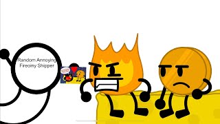 BFDI  Firey and Coiny meets a Firey x Coiny Shipper MEME Fireoiny BFDI BFB BFDIA [upl. by Sinaj]