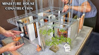 ¿Cómo construir una casa   How to build a modern house explained step by step  Miniature Bricks [upl. by Keli]