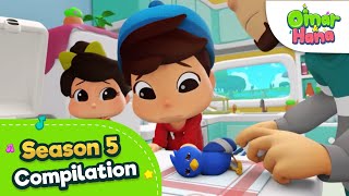 Compilation Season 5 NEW  Islamic Series amp Songs For Kids  Omar amp Hana English [upl. by Hurlee656]