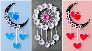 2 Unique Moon Wall Hanging  Quick Paper flower Craft Home Decoration  Easy Wall Mate DIY Wall [upl. by Hamer]