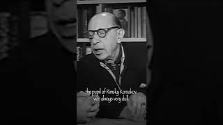 Stravinsky on RimskyKorsakov classicalmusic stravinsky musichistory [upl. by Amalbena]