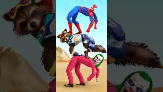 Who is Stronger Spiderman vs Joker rocket raccoon Thor gta spiderman funnyvideo homemaranha [upl. by Samuella371]