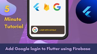 Add Googlelogin to a Flutter app using Firebase Authentication  5 minute tutorial [upl. by Ellehcal]