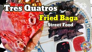 TRES QUATROS FRIED BAGA NG KARNEROTUPA STREET FOOD pinoyfood streetfooddelicious [upl. by Valente]