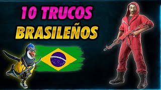 los 10 TRUCOS que USAN en BRASIL para JUGAR MEJOR en FREE FIRE [upl. by Hnilym]