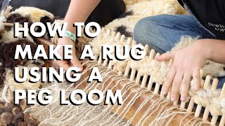 How to make a rug using a peg loom [upl. by Enoed294]