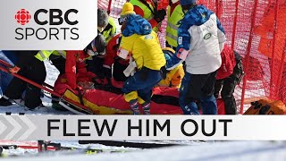 American alpine skier Tommy Ford airlifted after heavy crash in Adelboden  CBC Sports [upl. by Derward]