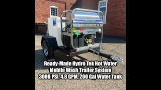 A Closer Look At the Compact Hydro Tek Hot Water Mobile Wash Trailer  In Stock [upl. by Zingg]