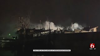 Completely Devastated Arrowhead Yacht Club amp Marina Catches Fire In Delaware County [upl. by Inek]