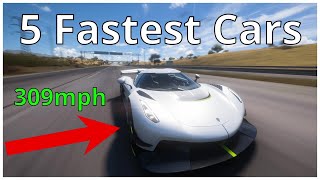 Forza Horizon 5  Top 5 FASTEST Cars Best Top Speed Cars in FH5 [upl. by Clovah463]