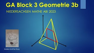 GA Niedersachsen Mathe Abi 2023 Geometrie Block 3b [upl. by Denna]