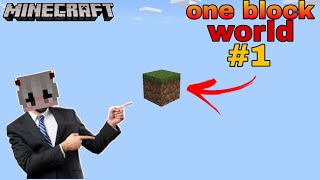 ONE BLOCK WORLD MINECRAFT VIDEO GAMING [upl. by Etac]