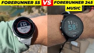 FORERUNNER 55 vs FORERUNNER 245 Music Qual o Melhor Garmin [upl. by Arne783]