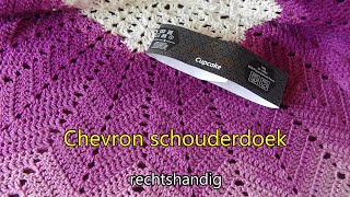 Haken  tutorial 577 Chevron schouderdoek [upl. by Llain]