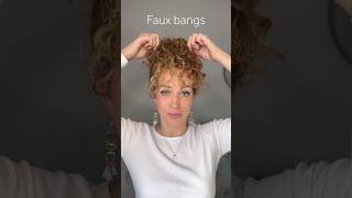 Faux bangs for curly hair curlyhair naturalcurls [upl. by Ainslee752]