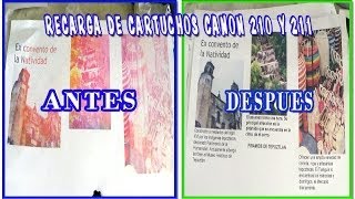 COMO RECARGAR CARTUCHOS CANON 210 Y 211 [upl. by Isia]