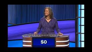 Jeopardy Anne Faircloth gets dismissed 0 dollars [upl. by Elwina252]