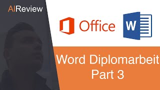 Word Tutorial DiplomarbeitAbschlussarbeit  4 Abbildungen Quellen und sonstige Verzeichnisse [upl. by Raviv]