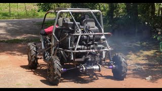 Buggy 1st Test Drive  Homemade buggy with differential locking system part 4 [upl. by Gnolb]