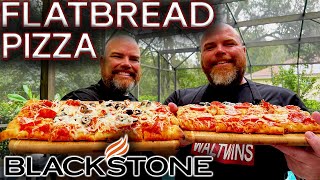 HOW TO MAKE THE BEST FLATBREAD PIZZAS ON THE BLACKSTONE GRIDDLE EASY RECIPE [upl. by Ijneb372]