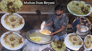 Hyderabadi Mutton Dum Biryani making  لحم ضأن دوم برياني  Nehal Catering amp Cooking  Hai Foodies [upl. by Laucsap178]