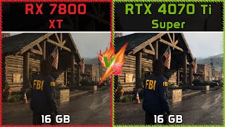 RX 7800 XT vs RTX 4070 Ti Super  FHD QHD UHD 4K [upl. by Oam]