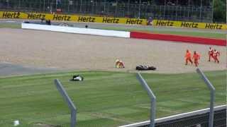 Valentino Rossi  Silverstone 2012 crash [upl. by Dloraj728]