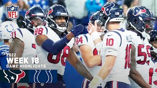 Houston Texans vs Indianapolis Colts  2022 Week 18 Game Highlights [upl. by Hasen]