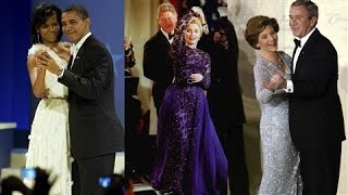 First Lady Fashion 30 Years of Inaugural Ball Gowns [upl. by Resarf]