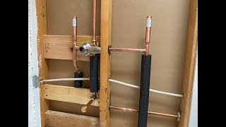 Plumbing In New Delta Tub amp Shower Valve With Hammer Arrestors Part 8 Guest Bathroom [upl. by Annibo]