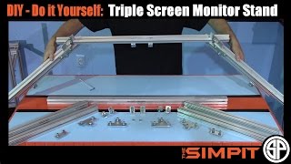 DIY  8020 Triple Monitor Stand by The Simpit [upl. by Mcclenaghan]