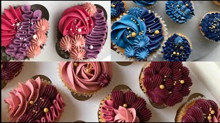 Most Satisfying Cupcake Decorating Compilation 2021  Trending Beautiful Cupcake Designs [upl. by Richman]