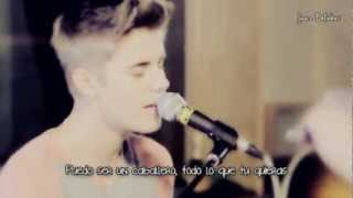 Justin Bieber  Boyfriend Acoustic  Traduccion al español [upl. by Rebba]