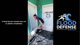 How to protect your door from flooding with sand bags and Plastic Sheeting  Sealing Flood Barriers [upl. by Namyw299]