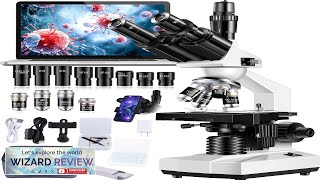 Compound Trinocular Microscope 40X5000X Magnification Laboratory Grade Microscope Review [upl. by Clea]