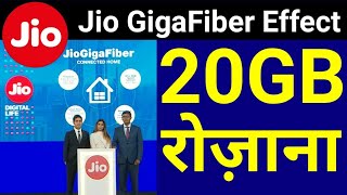 Jio GigaFiber Effect  20GB हाई स्पीड इंटरनेट amp Unlimited Voice Calls [upl. by Melda]