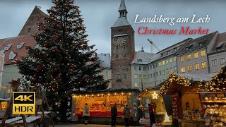 Landsberg am Lech Germany  Evening stroll in the heart of the City amp Christmas Markets  4K HDR [upl. by Ttegdirb545]