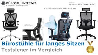 Bürostühle für langes Sitzen 2024 TOP 5 🥇 Testsieger im Vergleich [upl. by Anawak536]