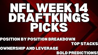 NFL Week 14 DraftKings Picks [upl. by Trebor]