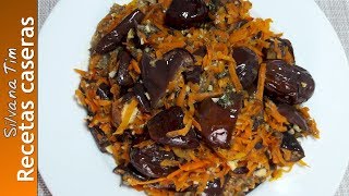 Berenjenas con Zanahorias al horno ensalada vegeteriana Receta [upl. by Bekelja586]