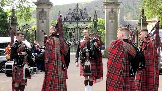 Scots Guards Pipes being tuned again  Edinburgh Scotland [upl. by Perceval298]