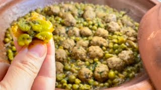 Tajine marocain très rapide ‼️ simple à faire boulettes viandes hachée et petit pois un délice [upl. by Abehs]