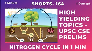 Nitrogen Cycle explained for UPSC Prelims  Biogeochemical Cycle ias environment shorts psc [upl. by Sander]